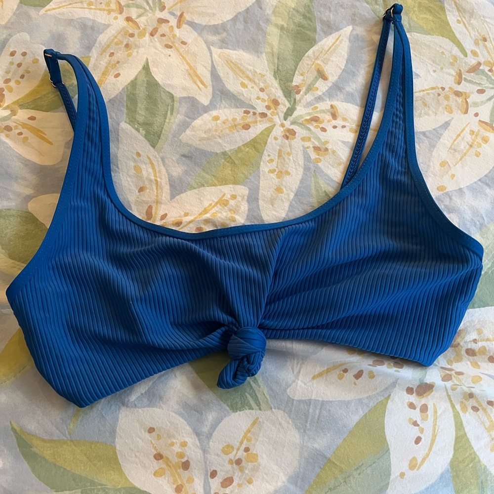 Frankie's Bikinis Greer top in cobalt blue NWOT